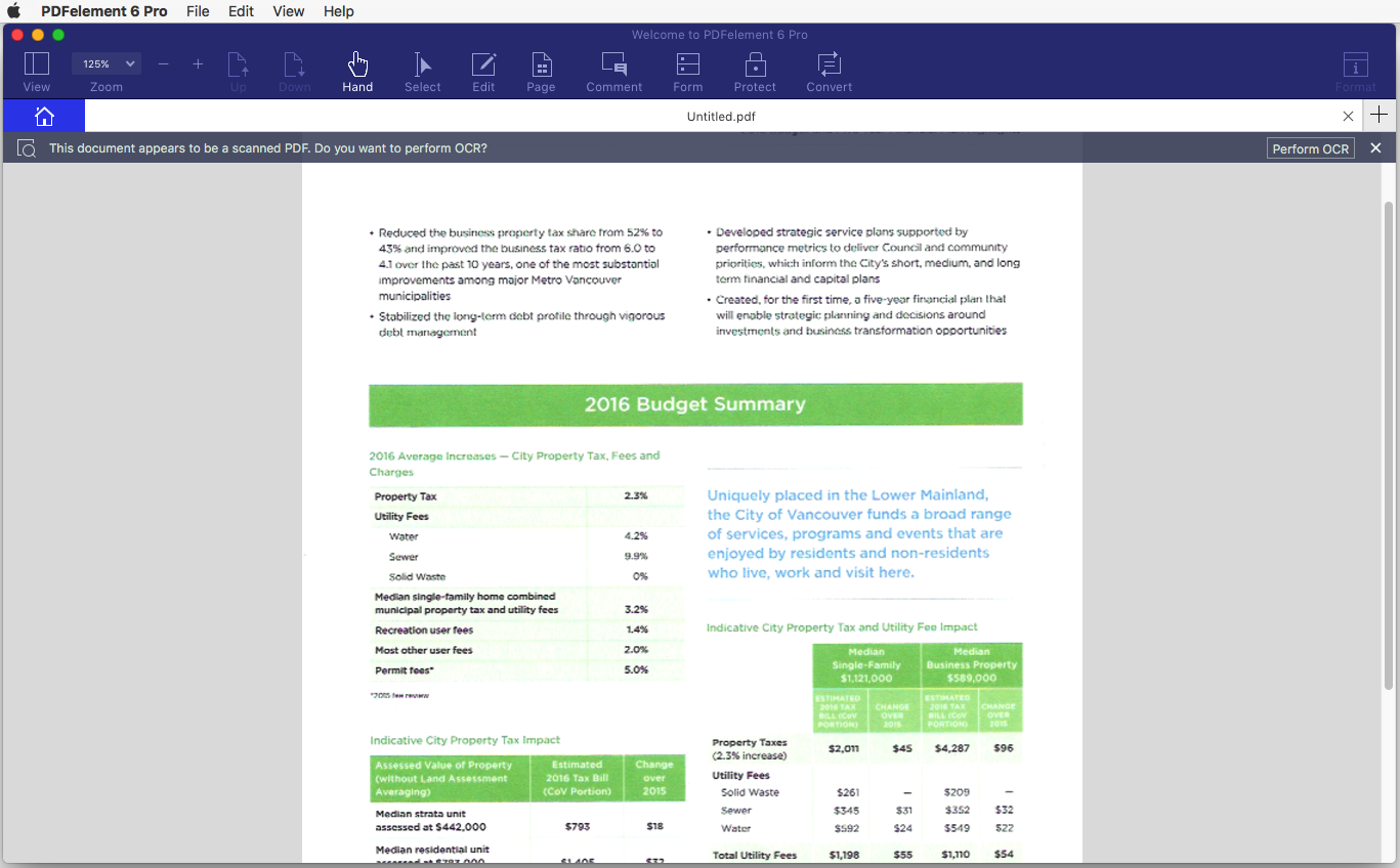 编辑或保存创建后的PDF文件