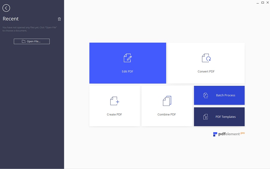 pdfelement 6 home interface
